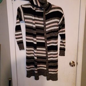 Striped Women's Sweater - Black, Gray, Cream